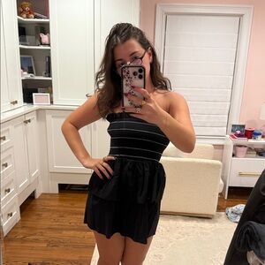 Elegant Black Strapless Dress